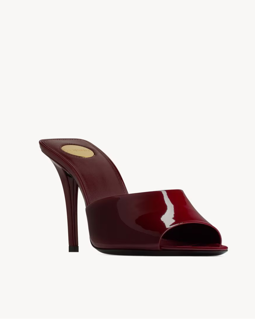 YSL Opyum Mules in Grenade Shade