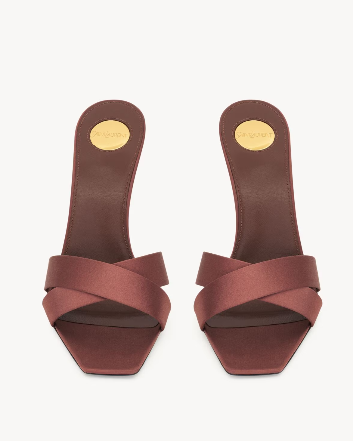 YSL Opyum Mules in Satin Crepe