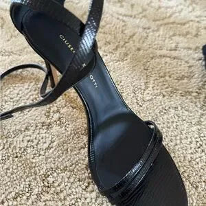 YSL Opyum Heels Black Crystal Stiletto